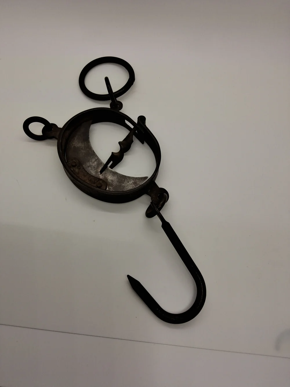 Primitive Antique Rusty Iron Scale with Hanging Hook ~ Rare Find~